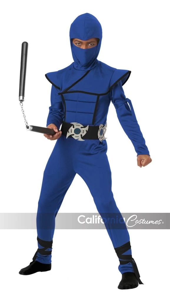 Blue Stealth Ninja Costume (Child) 3 Blue Stealth Ninja Costume (Child)