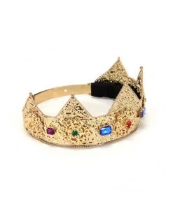 Deluxe Royalty Queen Crown -Cosplay Clothing Store 111330 elope ladies pointed gold crown side