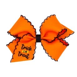 Embroidered Trick Or Treat Bow