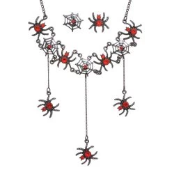 Spider Necklace And Earring Set