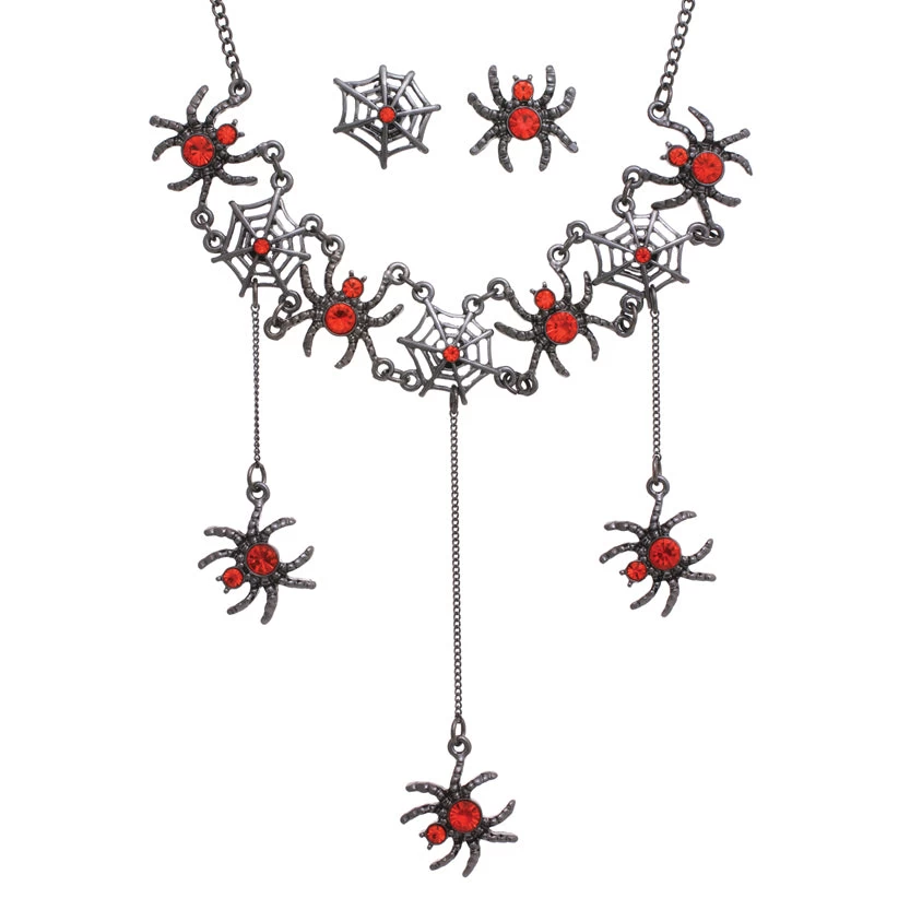 Spider Necklace And Earring Set 3 Spider Necklace And Earring Set