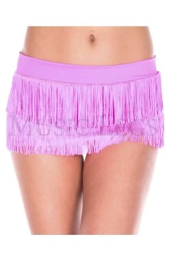 MUSIC LEGS Fringe Mini Skirt