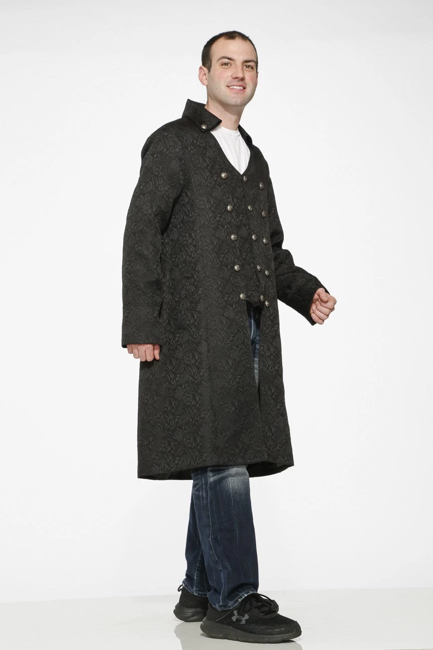 Black Brocade Coat (Adult) 6 Black Brocade Coat (Adult) - Image 4
