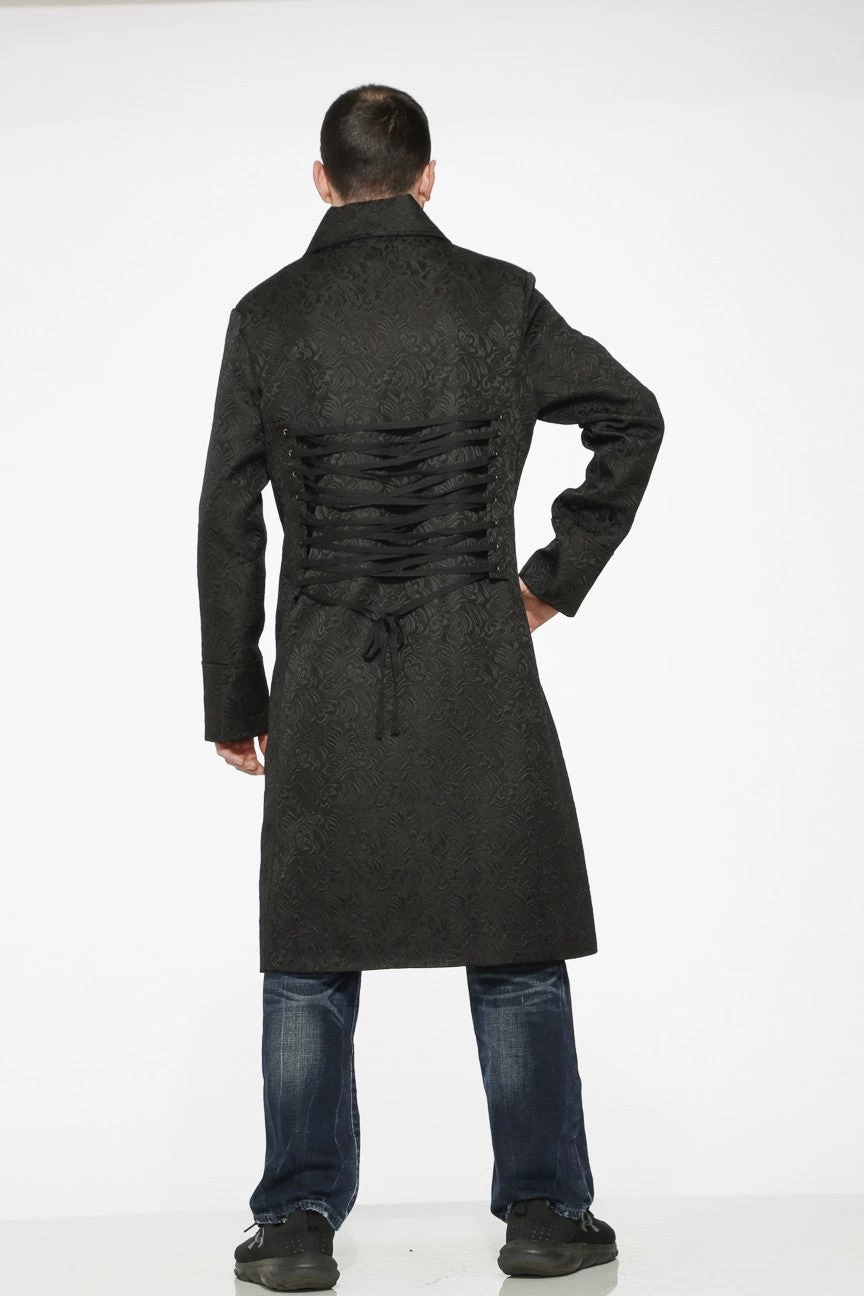 Black Brocade Coat (Adult) 4 Black Brocade Coat (Adult) - Image 2