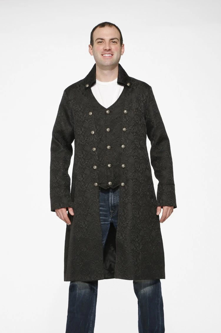 Black Brocade Coat (Adult) 5 Black Brocade Coat (Adult) - Image 3