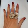 Rhinestone Dollar Sign Ring -Cosplay Clothing Store 1646340449248