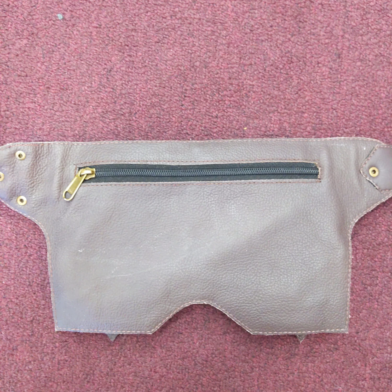 Leather Lace-Up Pocket 2 Buckle Belt 6 Leather Lace-Up Pocket 2 Buckle Belt - Image 4