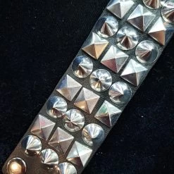 Pyramid/Cone Studded Bracelet (3-row)