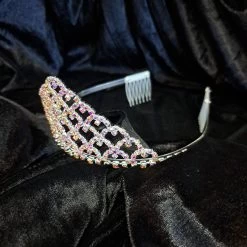Iridescent Rhinestone Tiara -Cosplay Clothing Store 1674259395981