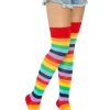LEG AVENUE Rainbow Striped Thigh Highs -Cosplay Clothing Store 6606Rainbow