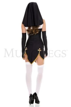 MUSIC LEGS Bad Habit Nun Costume (Adult) -Cosplay Clothing Store 70259 back 5