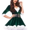 LEG AVENUE Cute Mrs. Claus Costume Green (Adult) -Cosplay Clothing Store 8535620306 MAIN