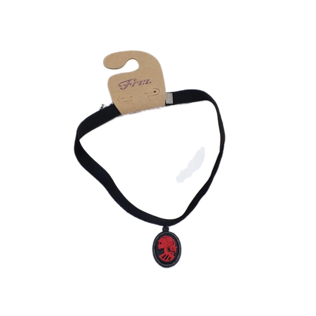 Red Bone Lolita Cameo Velvet Choker 3 Red Bone Lolita Cameo Velvet Choker