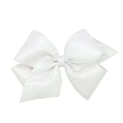 Party Glitter Overlay Bow X-Large -Cosplay Clothing Store AHWO8117K WHT