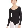 Long Sleeve Leotard By Capezio (Adult) -Cosplay Clothing Store BLCAT135A S1 blk
