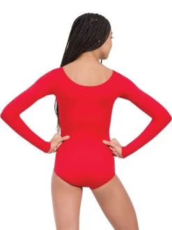 Long Sleeve Leotard By Capezio (Adult) -Cosplay Clothing Store BLCAT135A S1 red