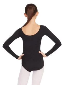 Capezio Long Sleeve Leotard (Plus) -Cosplay Clothing Store BLCAT135X S1 blk