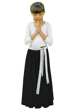 Long Liturgical Skirt (Child) -Cosplay Clothing Store BSBM2235G S1 BK