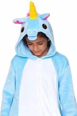 Be Wicked Cozy Unicorn Onesie (Blue, Child)