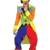 FUNNY FASHION Spanky Stripes Clown (Adult) -Cosplay Clothing Store CMFF6063M