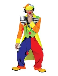 FUNNY FASHION Spanky Stripes Clown (Adult)