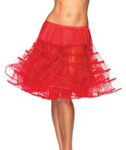 LEG AVENUE Knee Length Petticoat 11 LEG AVENUE Knee Length Petticoat -Cosplay Clothing Store CSLA3043A RED