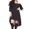 LEG AVENUE Peasant Dress (Plus) -Cosplay Clothing Store CWLA2700P BLK