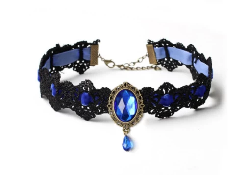 Lace Choker With Teardrop Stone 5 Lace Choker With Teardrop Stone - Image 3