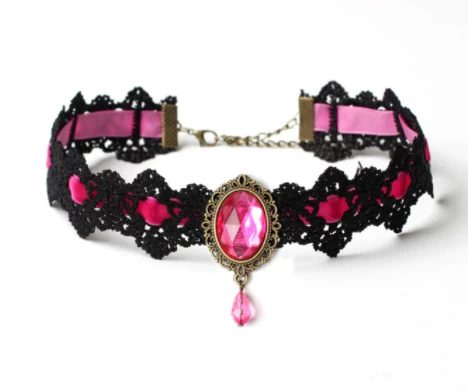 Lace Choker With Teardrop Stone 6 Lace Choker With Teardrop Stone - Image 4