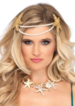 LEG AVENUE Mermaid Pearl Starfish Headband