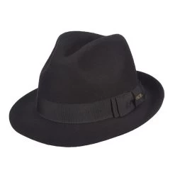 Fedora Crushable Wool Felt - Black
