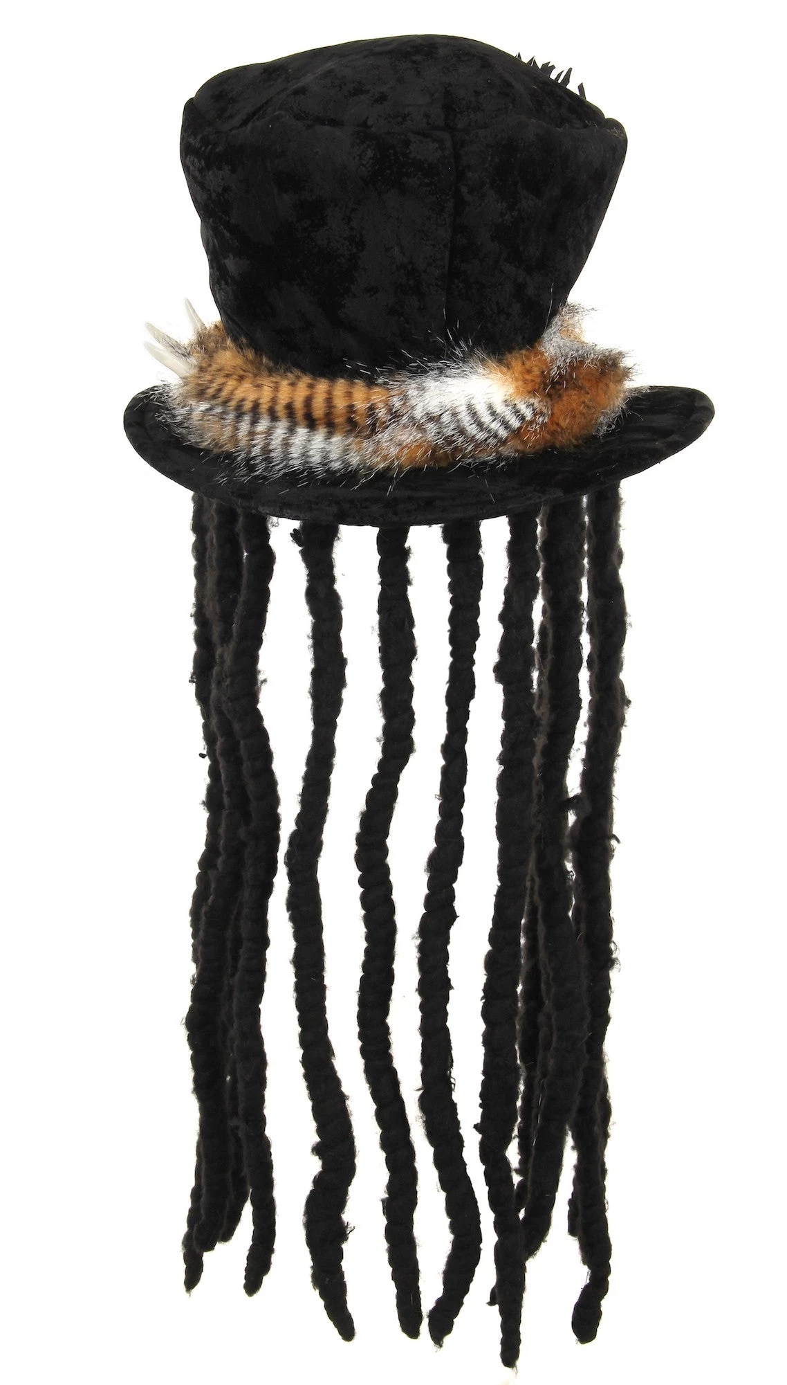 Witch Doctor Plush Hat With Dreads 4 Witch Doctor Plush Hat With Dreads - Image 2
