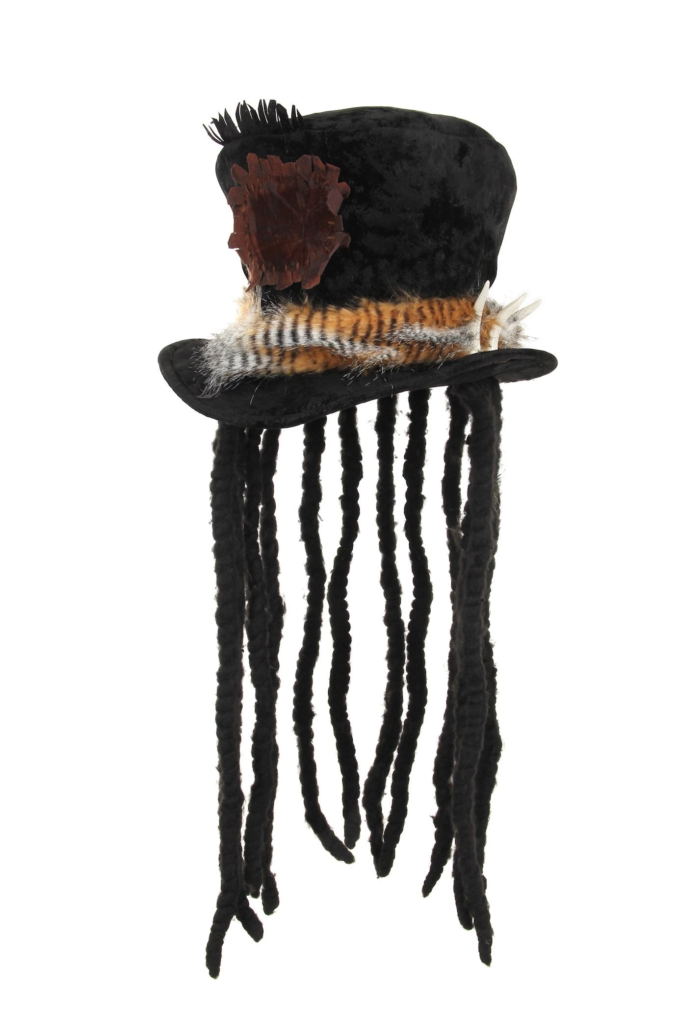 Witch Doctor Plush Hat With Dreads 3 Witch Doctor Plush Hat With Dreads