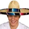 Sombrero With Serape Trim Band (Adult) -Cosplay Clothing Store HHJH13955
