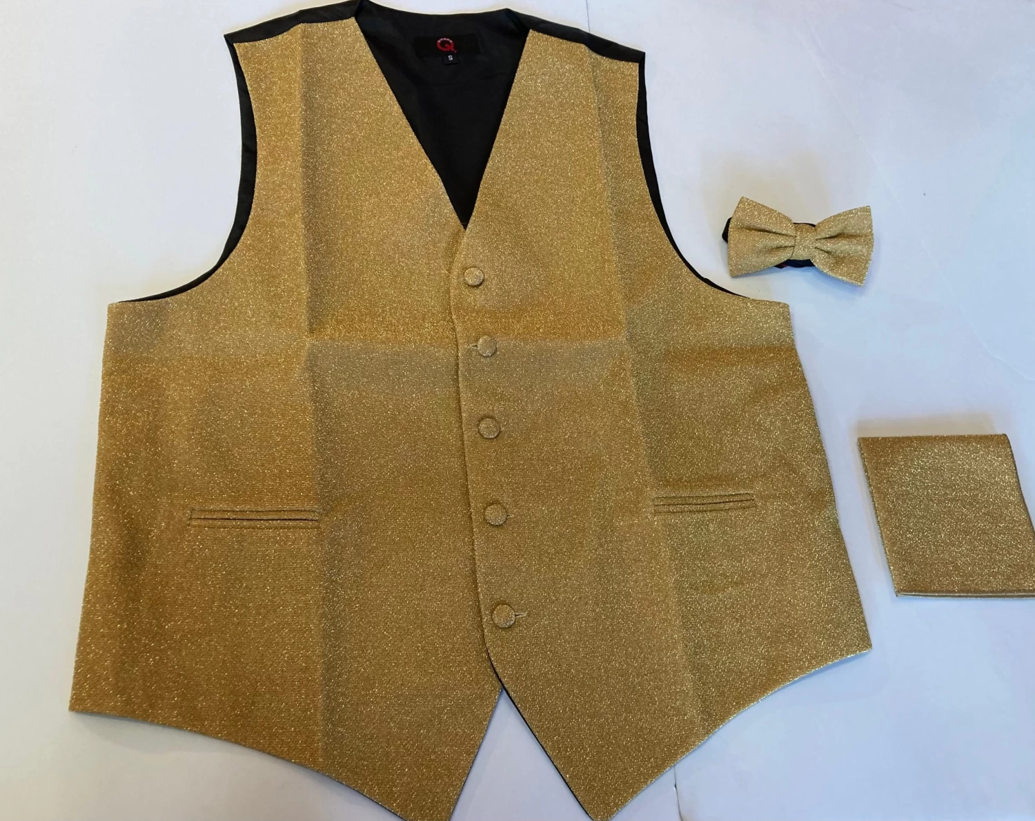 Gold Glitter Vest (Adult) 3 Gold Glitter Vest (Adult)