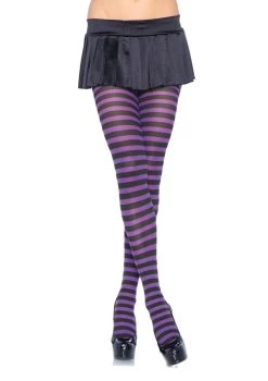 LEG AVENUE Thin-Striped Tights -Cosplay Clothing Store LCLA7100Y S1 PB