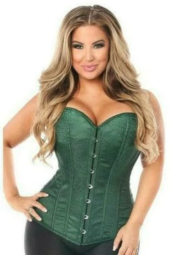Lavish Green Brocade Corset