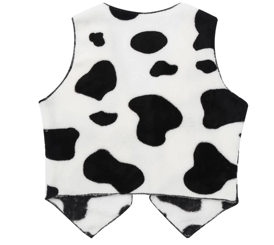 FUNNY FASHION Cow Print Western Vest (Adult) 4 FUNNY FASHION Cow Print Western Vest (Adult) - Image 2