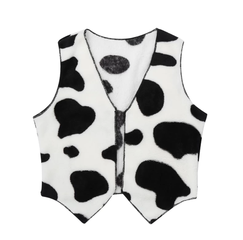 FUNNY FASHION Cow Print Western Vest (Adult) 3 FUNNY FASHION Cow Print Western Vest (Adult)