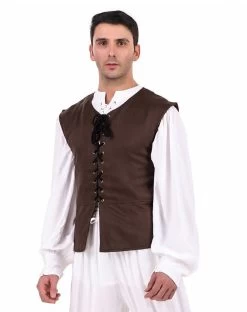 Medieval Faux Suede Vest (Plus)