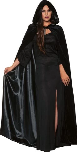 Velvet Hooded Cape W/ Lining (Adult) -Cosplay Clothing Store UR30472