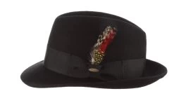 Quincy Classic Fedora 7 Quincy Classic Fedora -Cosplay Clothing Store WF574 BLACK LS
