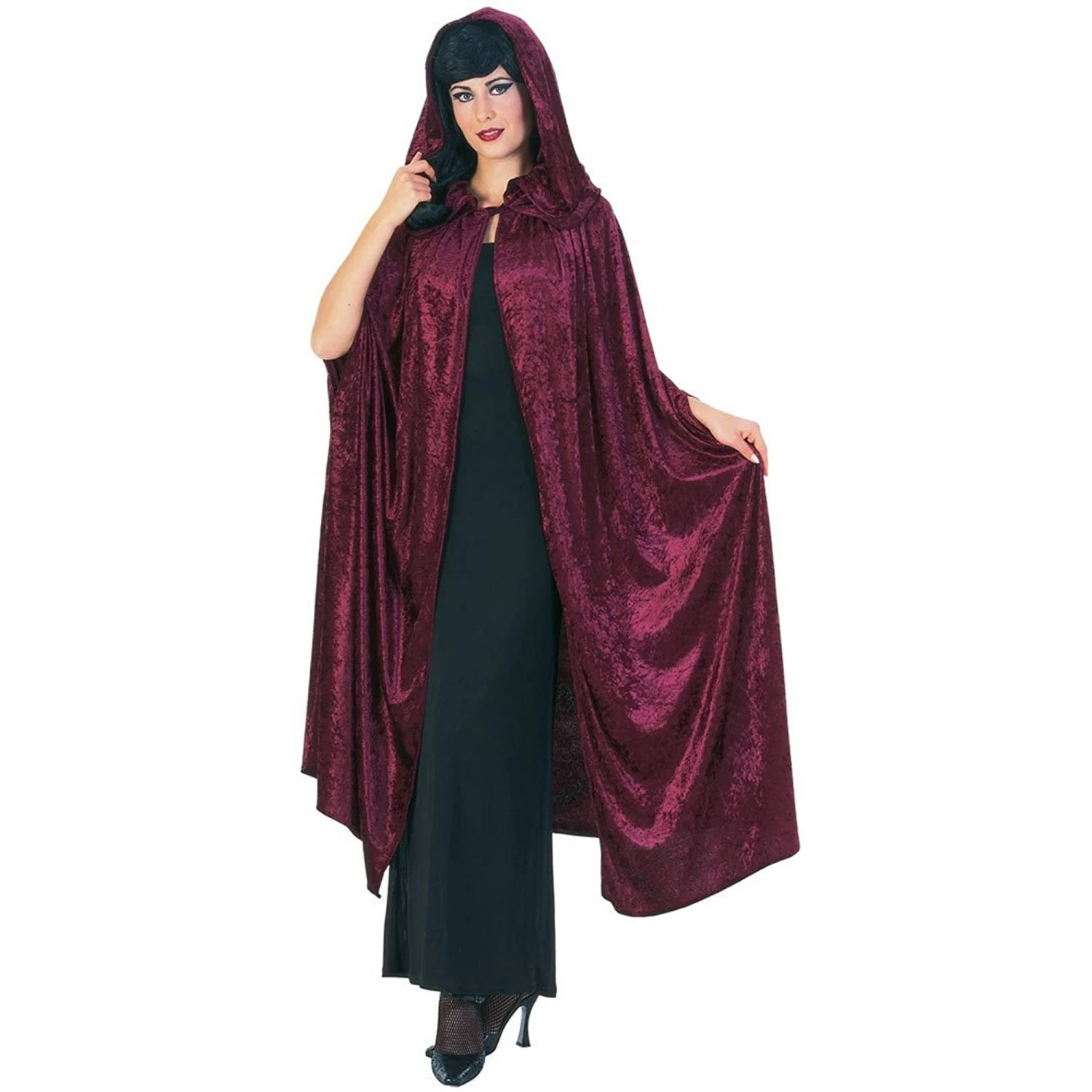 Burgundy Velvet Cloak (Adult) 3 Burgundy Velvet Cloak (Adult)