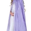 Lavender Panne Velvet Cape (Child) -Cosplay Clothing Store childs lavender velvet hooded cape 3