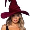 LEG AVENUE Velvet Rouched Witch Hat (Burgundy) -Cosplay Clothing Store image 47bf34e4 01ea 4a01 bbaa 580600eeac50